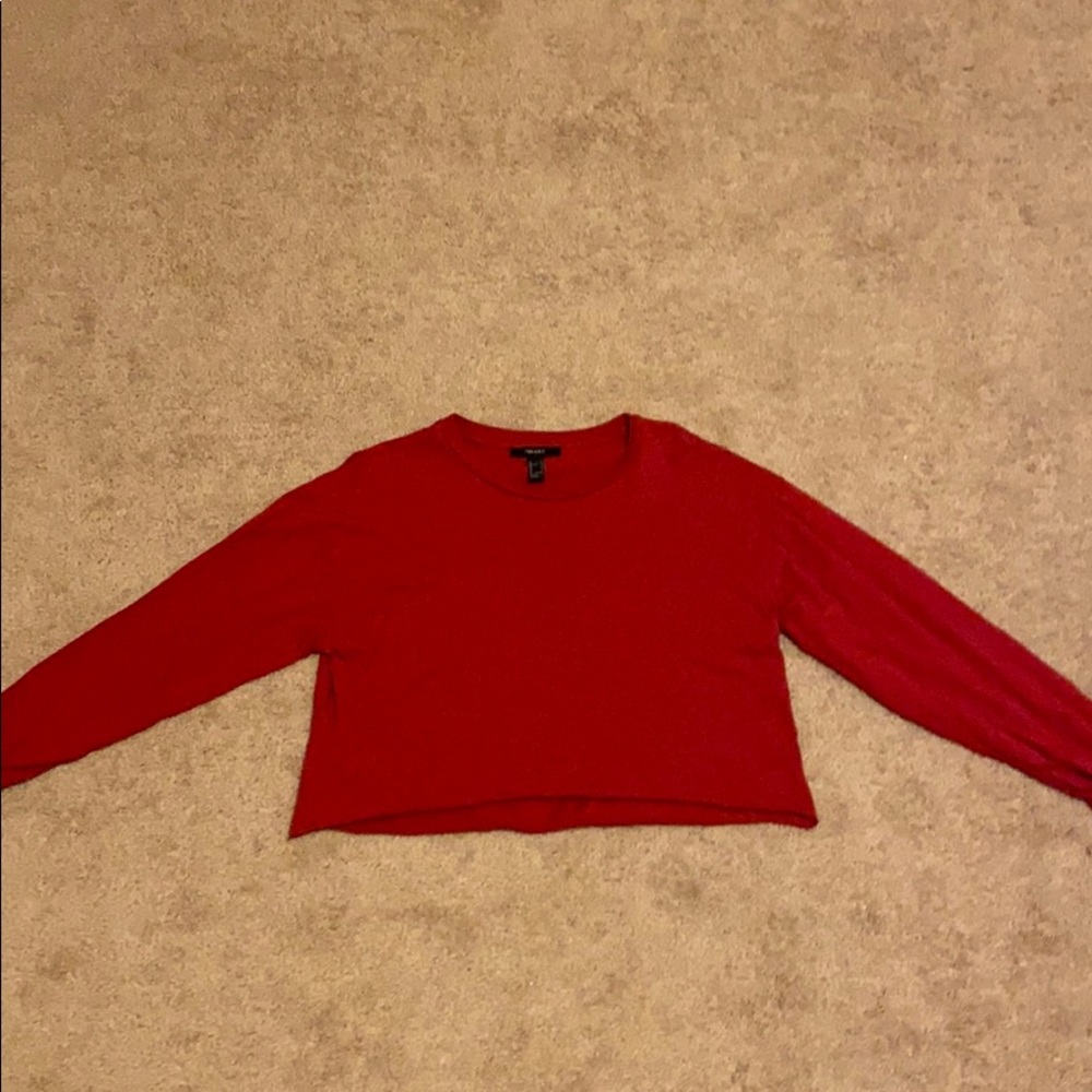Forever 21 plane red crop top